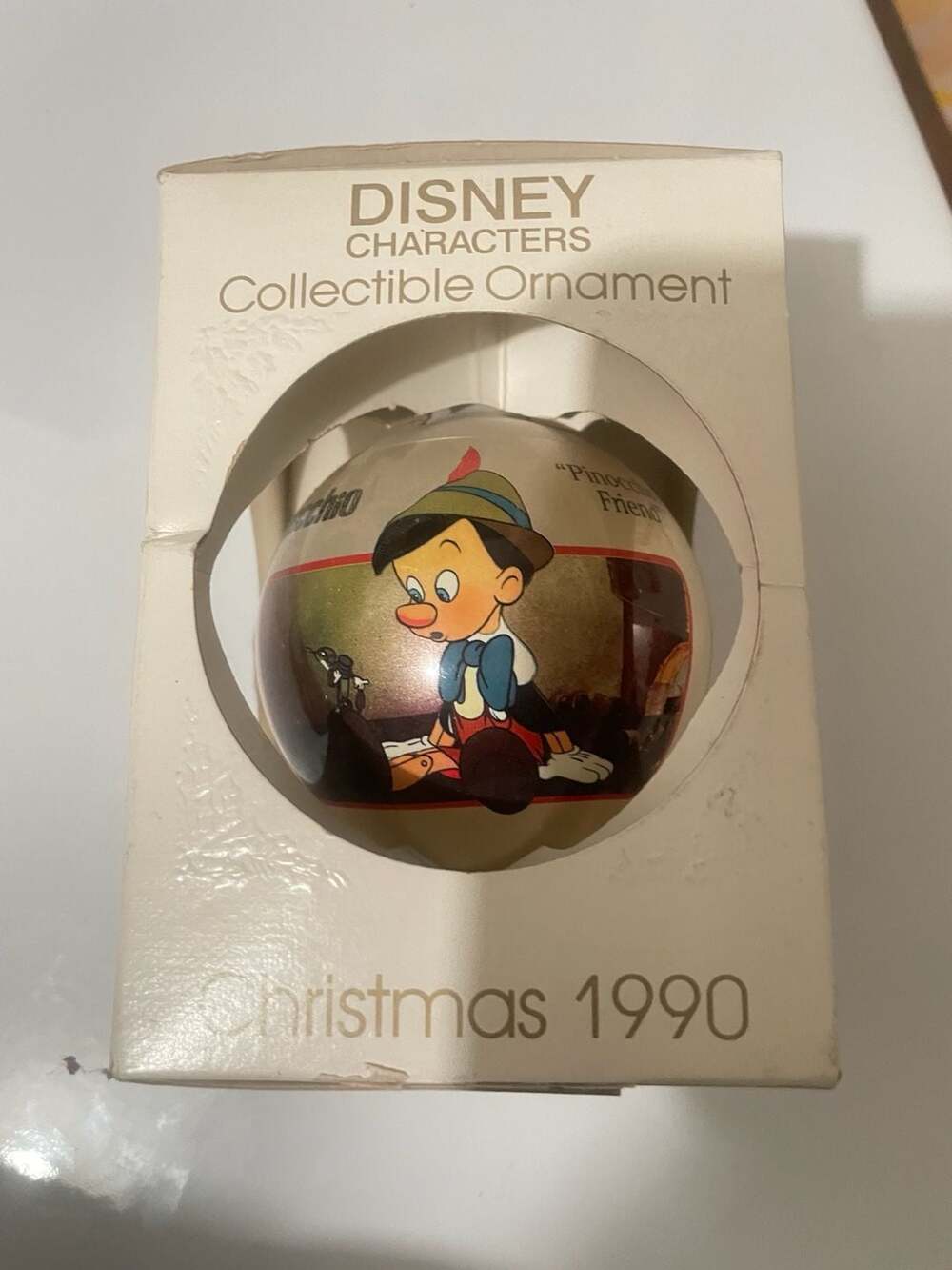 Schmid Disney Characters Pinocchio 50th Anniversary 1990 xmas Ornament